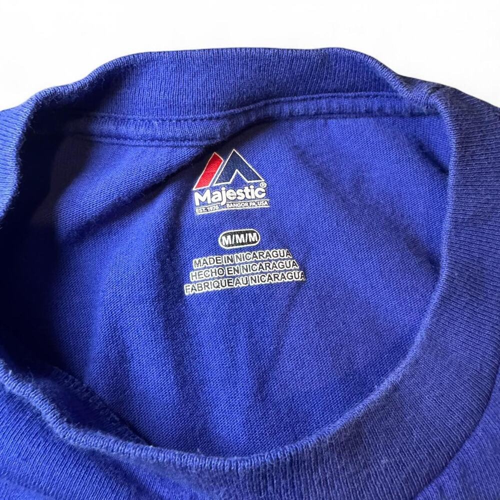 Majestic Athletic VTG 2000s Royal Blue Chicago Cubs Graphic T-Shirt — MEDIUM - Picture 2 of 5